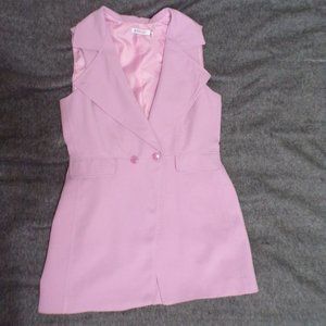 JUSTFAB BRAND LILAC SLEEVELESS VEST BLAZER MEDIUM